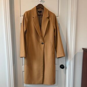 Quince Italian Wool Classic Single-Breasted Coat Camel Caramel